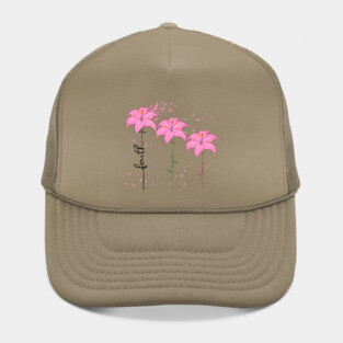 Breast Cancer Awareness Faith Hope Love Hat