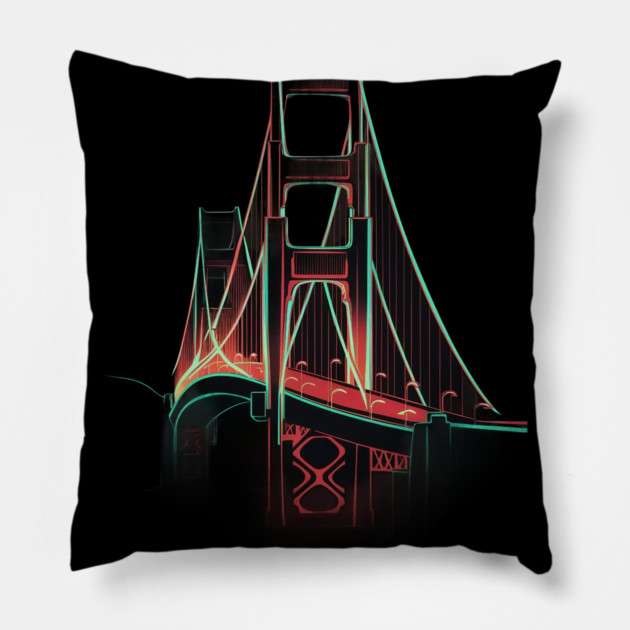 Golden Gate Bridge Pillow by animegirlnft