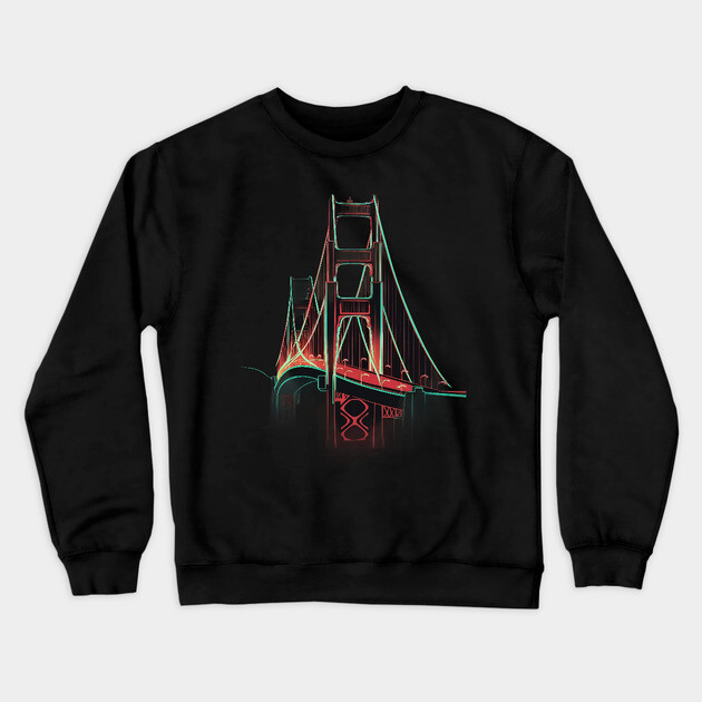 Golden Gate Bridge Crewneck Sweatshirt by animegirlnft