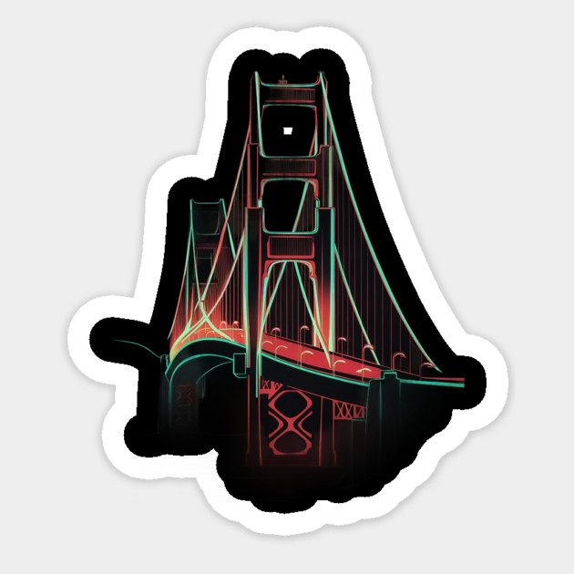 Golden Gate Bridge Sticker by animegirlnft