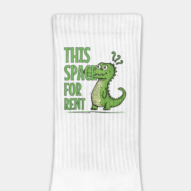 This Space For Rent Confused Dinosaur Cute Funny Meme by Joaddo