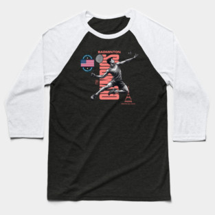PARIS - Team USA - OLYMPICS 2024 - BADMINTON - 1 Baseball T-Shirt