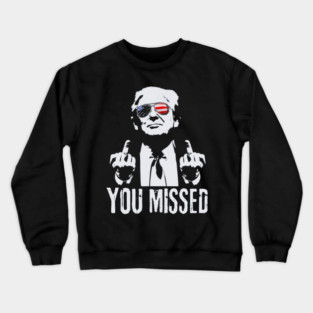 trump shot assassination Crewneck Sweatshirt