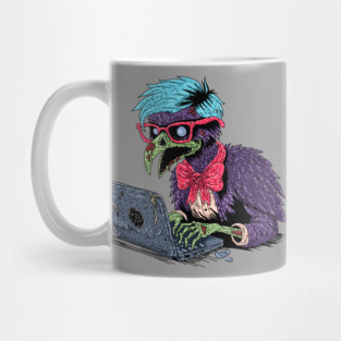 Zombie Computer Crow Mug