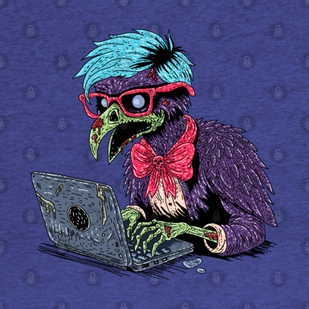 Zombie Computer Crow by H. R. Sinclair