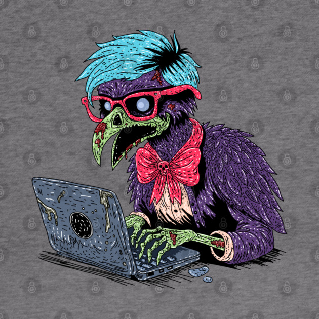Zombie Computer Crow by H. R. Sinclair