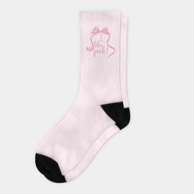 I like pink! (pink ribbon) 🎀 Socks by Stars Hollow Mercantile