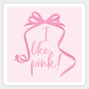 I like pink! (pink ribbon) 🎀 Sticker