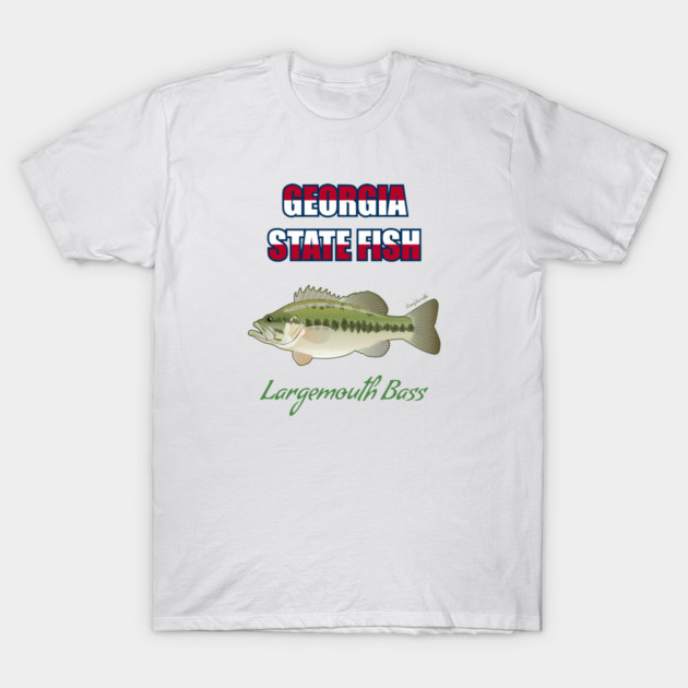 Georgia State Fish - Largemouth Bass T-Shirt by Reefhorse