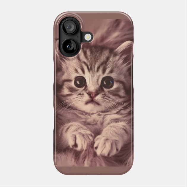 Expressive Eyes Baby Cat Phone Case by animegirlnft