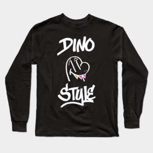 Dino Style B&W Long Sleeve T-Shirt