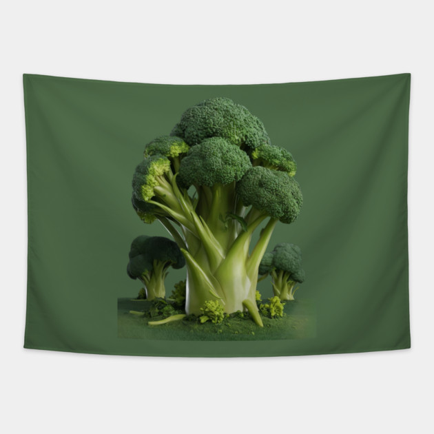 Features a Collection of Broccoli, Emphasizing its Green Tapestry by animegirlnft