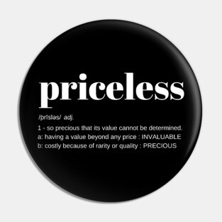 Priceless - Know Your Worth Pin