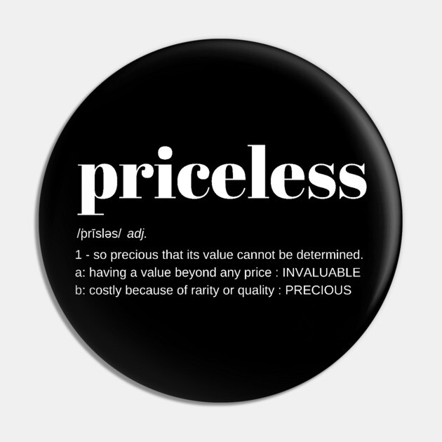 Priceless - Know Your Worth Pin by UrbanLifeApparel