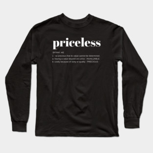 Priceless - Know Your Worth Long Sleeve T-Shirt