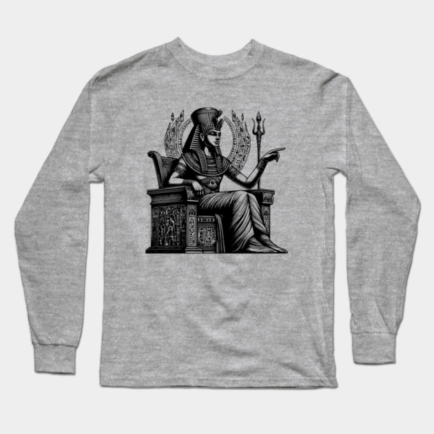 Osiris Egyptian god Pharoah Long Sleeve T-Shirt by UrbanLifeApparel