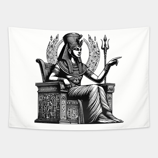 Osiris Egyptian god Pharoah Tapestry by UrbanLifeApparel