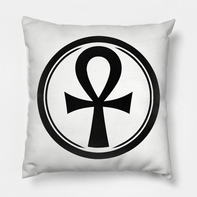 Ankh Egyptian Symbol Pillow by UrbanLifeApparel