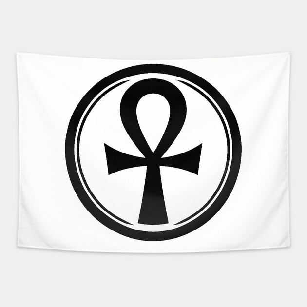 Ankh Egyptian Symbol Tapestry by UrbanLifeApparel