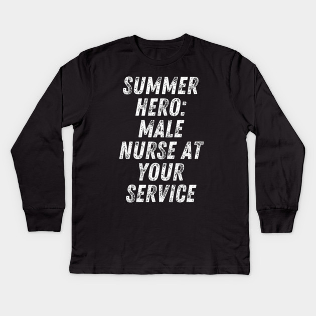 Summer nurse Kids Long Sleeve T-Shirt by BlackMeme94