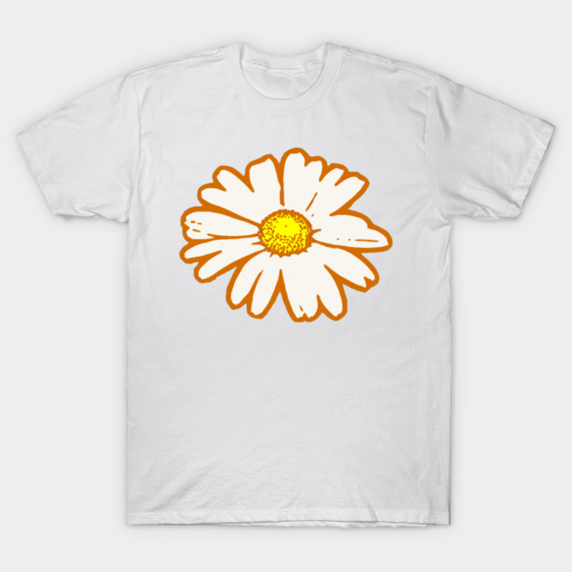 White Daisy T-Shirt by DonWillisJrArt