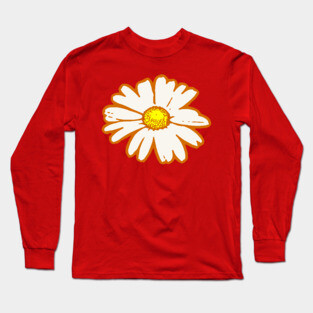 White Daisy Long Sleeve T-Shirt