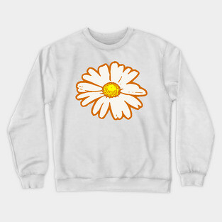White Daisy Crewneck Sweatshirt