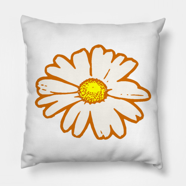 White Daisy Pillow by DonWillisJrArt