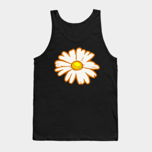 White Daisy Tank Top