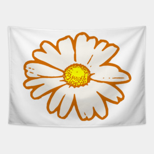 White Daisy Tapestry