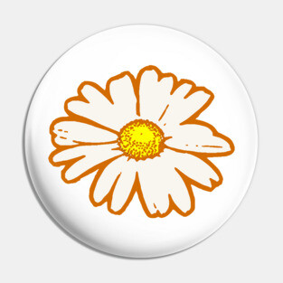 White Daisy Pin