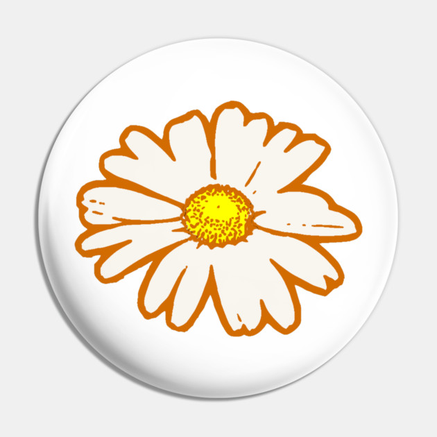 White Daisy Pin by DonWillisJrArt