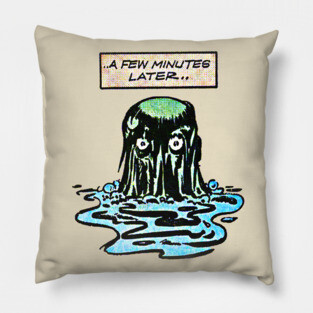 Vintage 50s Sci Fi Comic Art Illustration Pillow