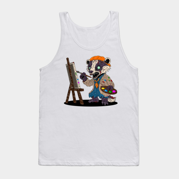 Zombie Badger Artist Tank Top by H. R. Sinclair