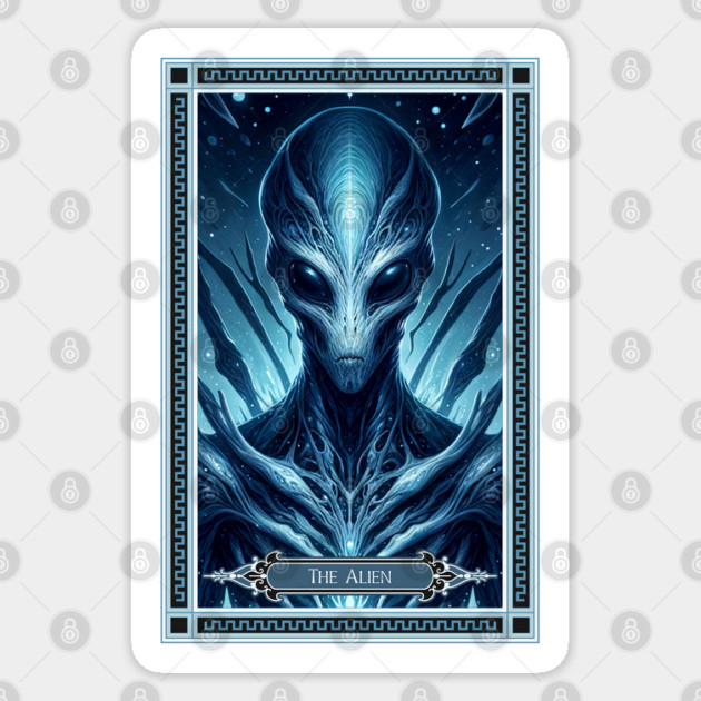 The Alien Tarot Card Sticker by HolidayBug