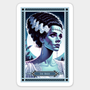 The Bride of Frankenstein Tarot Card Sticker