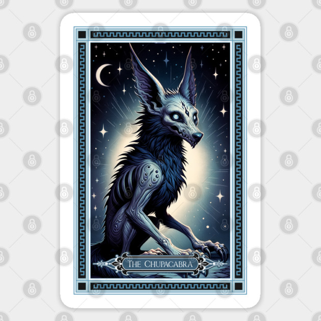 The Chupacabra Tarot Card Sticker by HolidayBug