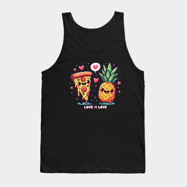 Love Pineapple Pizza, Better Together Tank Top by logiamerch