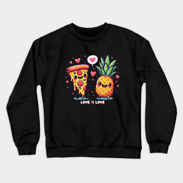 Love Pineapple Pizza, Better Together Crewneck Sweatshirt by logiamerch