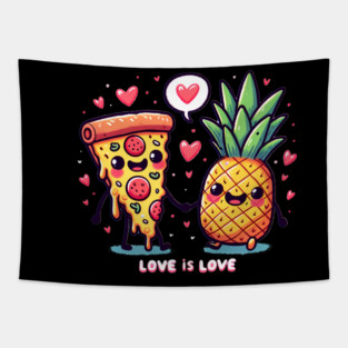 Love Pineapple Pizza, Better Together Tapestry