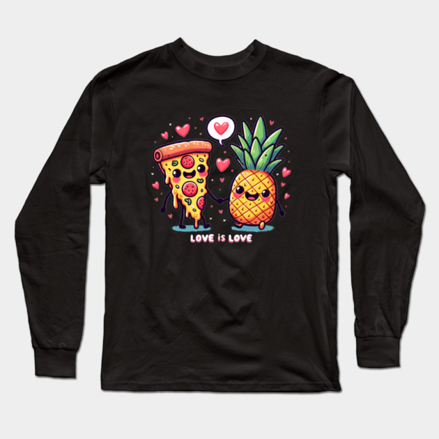 Love Pineapple Pizza, Better Together Long Sleeve T-Shirt by logiamerch