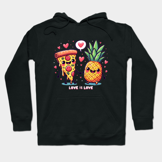 Love Pineapple Pizza, Better Together Hoodie by logiamerch