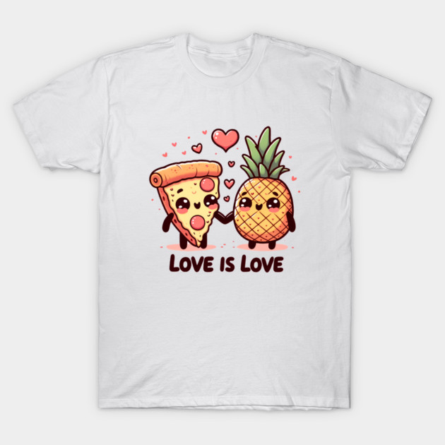 Love Pineapple Pizza, Better Together T-Shirt by logiamerch