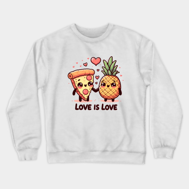 Love Pineapple Pizza, Better Together Crewneck Sweatshirt by logiamerch