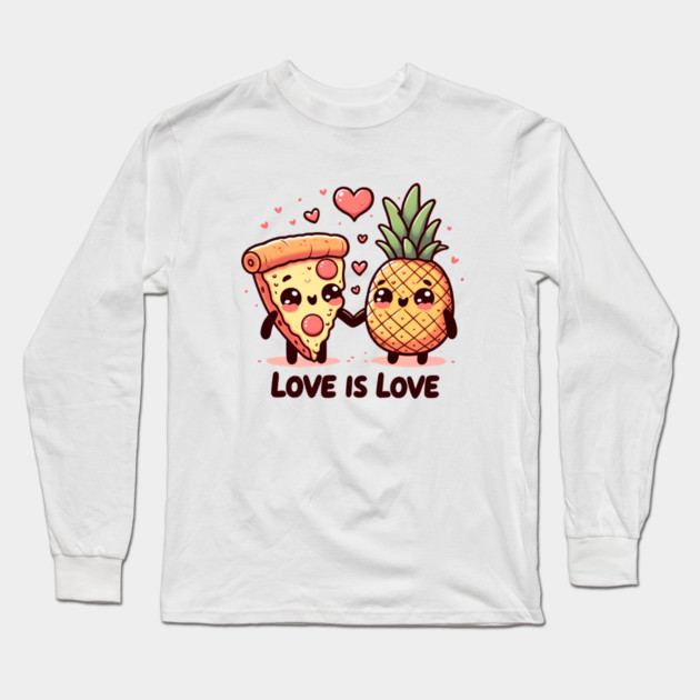 Love Pineapple Pizza, Better Together Long Sleeve T-Shirt by logiamerch