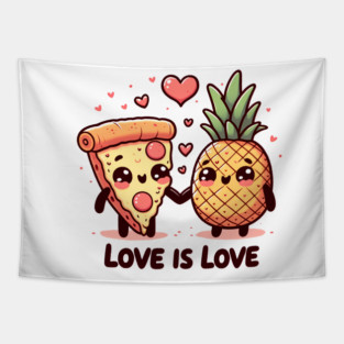 Love Pineapple Pizza, Better Together Tapestry
