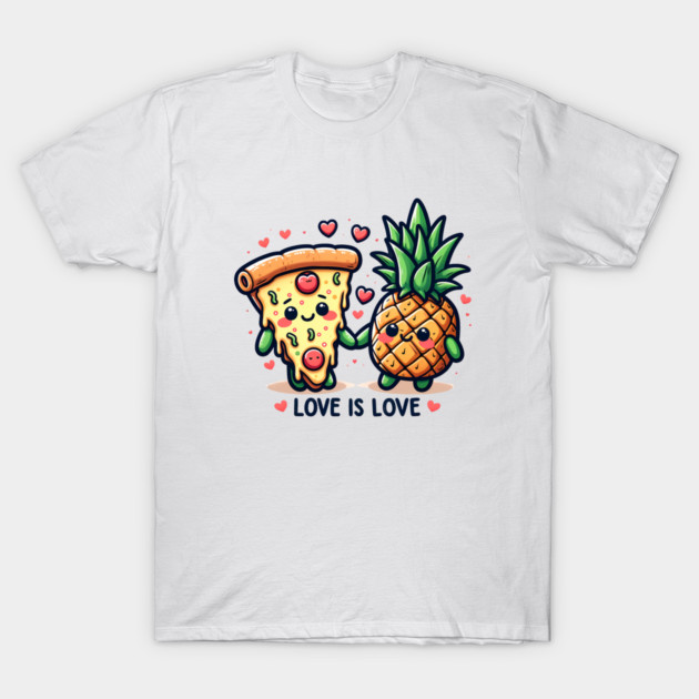 Love Pineapple Pizza, Better Together T-Shirt by logiamerch