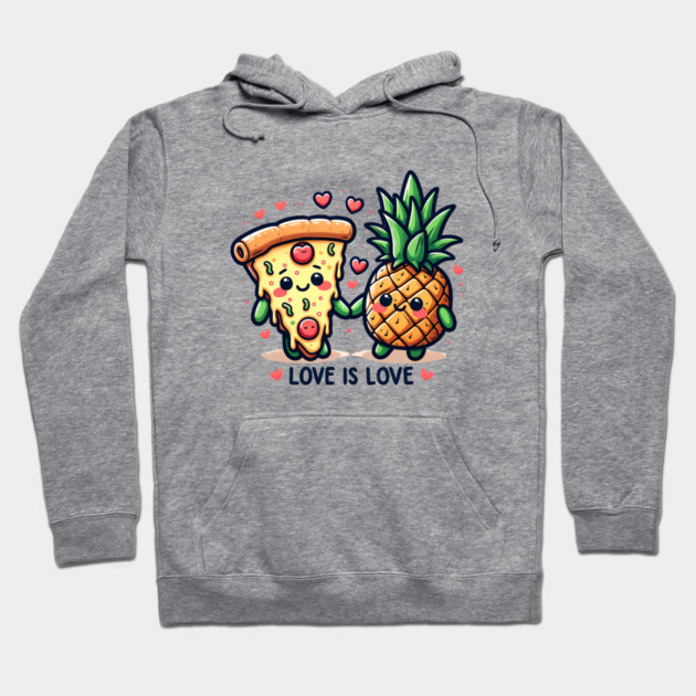 Love Pineapple Pizza, Better Together Hoodie by logiamerch