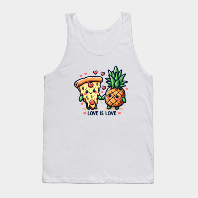 Love Pineapple Pizza, Better Together Tank Top by logiamerch