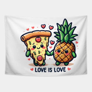 Love Pineapple Pizza, Better Together Tapestry